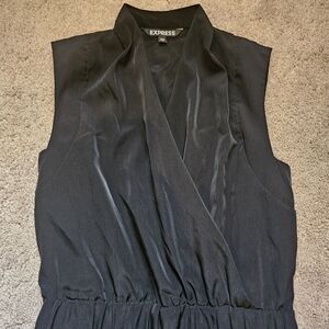 Express Black Mini Sheath Dress Womens XS #42488 Cocktail Dressy Stretch Waist